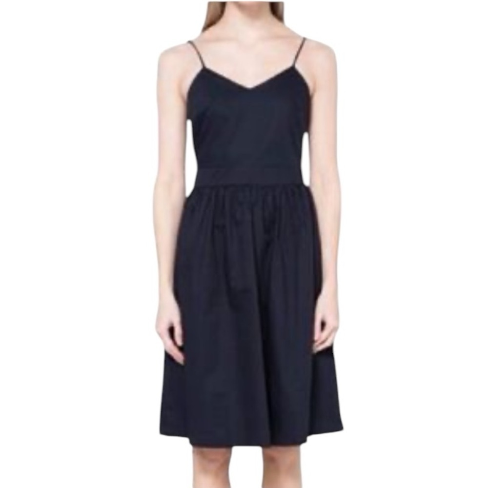 Farrow 100% Cotton Spaghetti Strap Dress. Dark Blue. Size Small #685